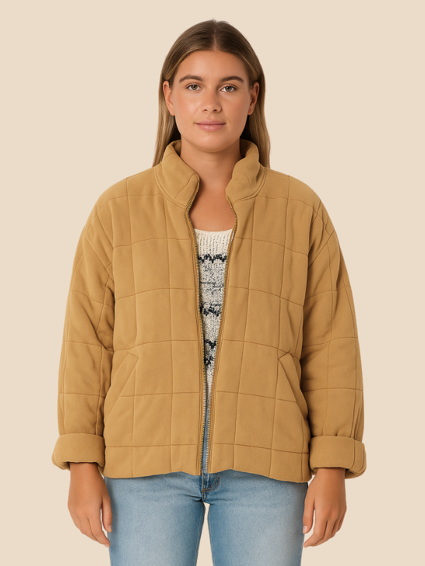 Quilted Zip-Up Puffer Jacket