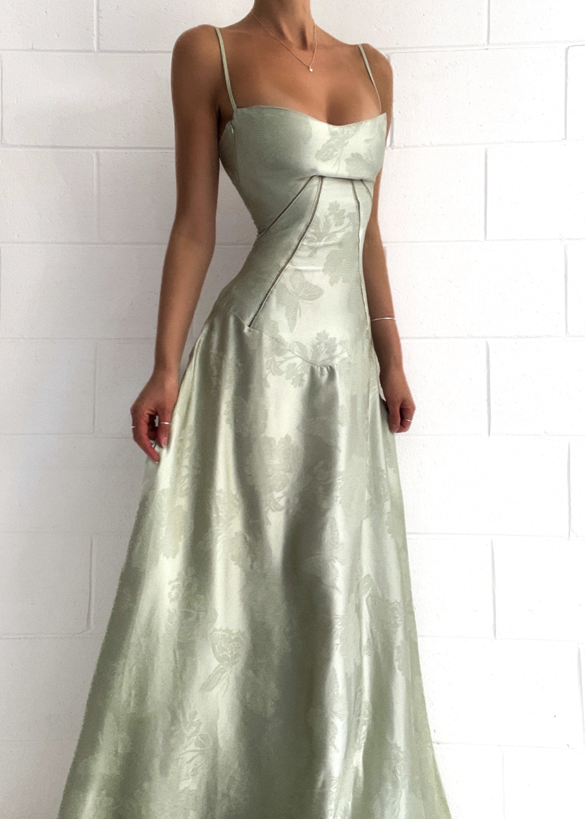 Elegant Satin A-Line Maxi Dress with Spaghetti Straps