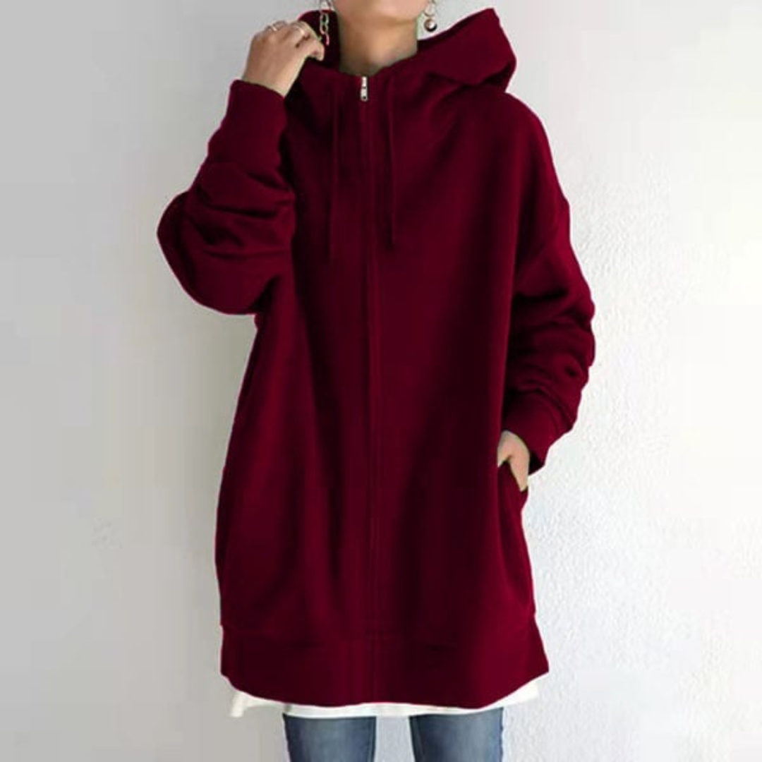 Oversized Longline Cozy Hoodie with Front Pocket