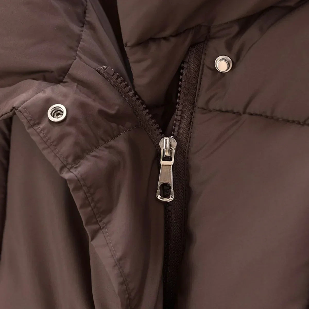 Belted High-Neck Puffer Winter Jacket