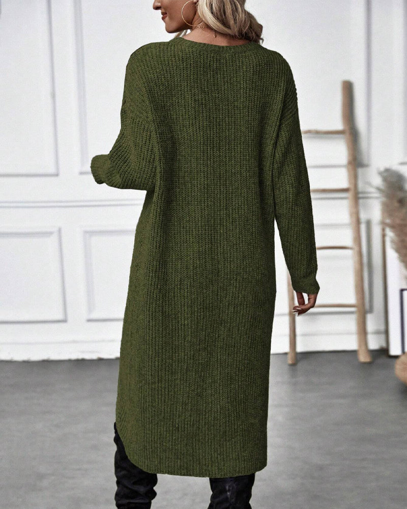 Asymmetrical Knit Tunic Sweater