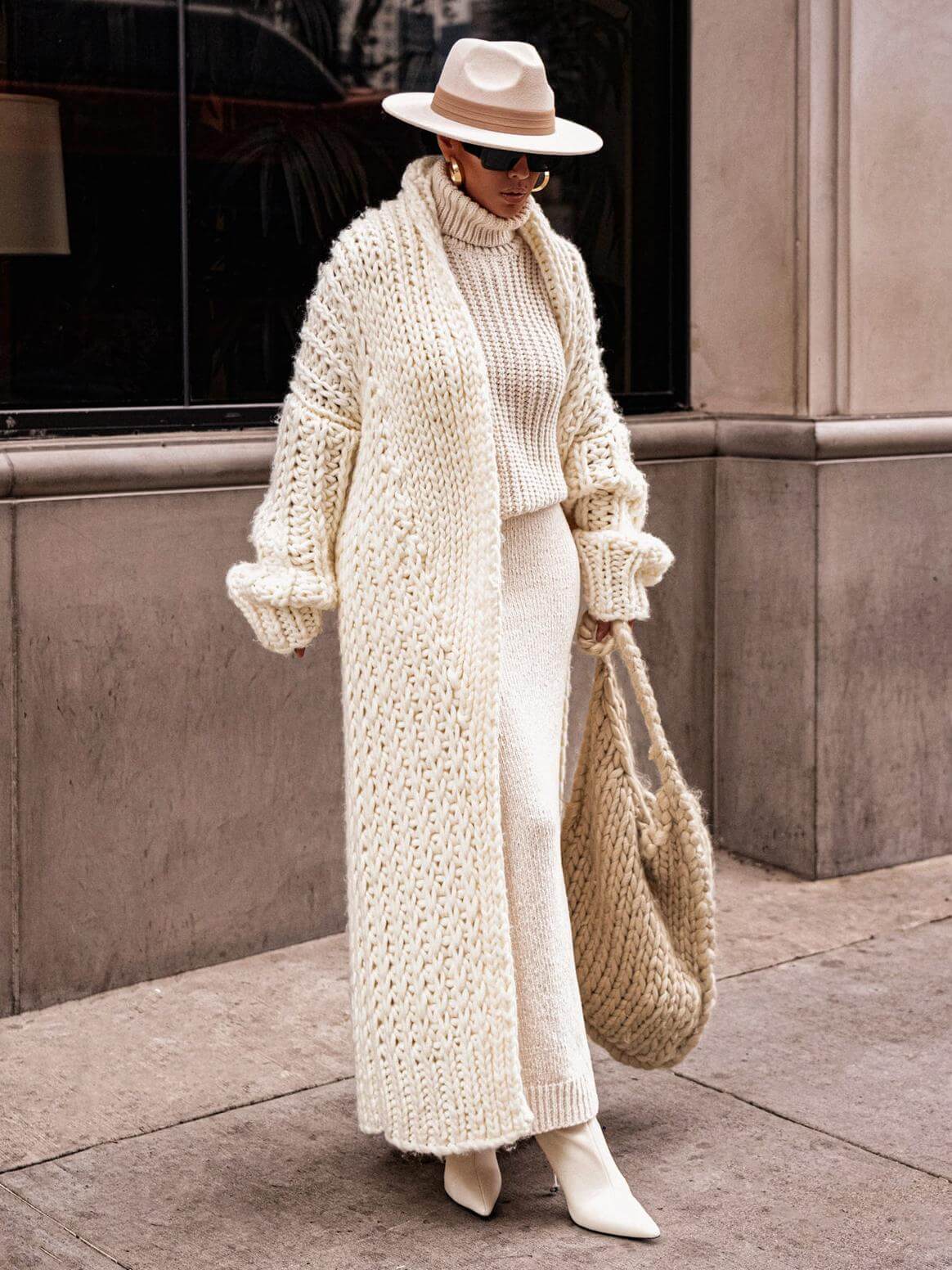 Long Chunky Knit Cardigan for Cozy Layering