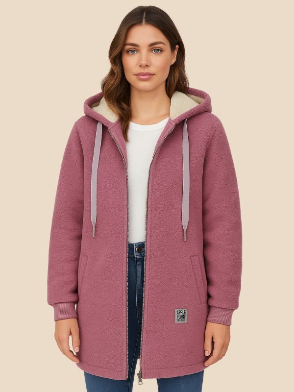 Women’s Cozy Hooded Fleece Zip Jacket