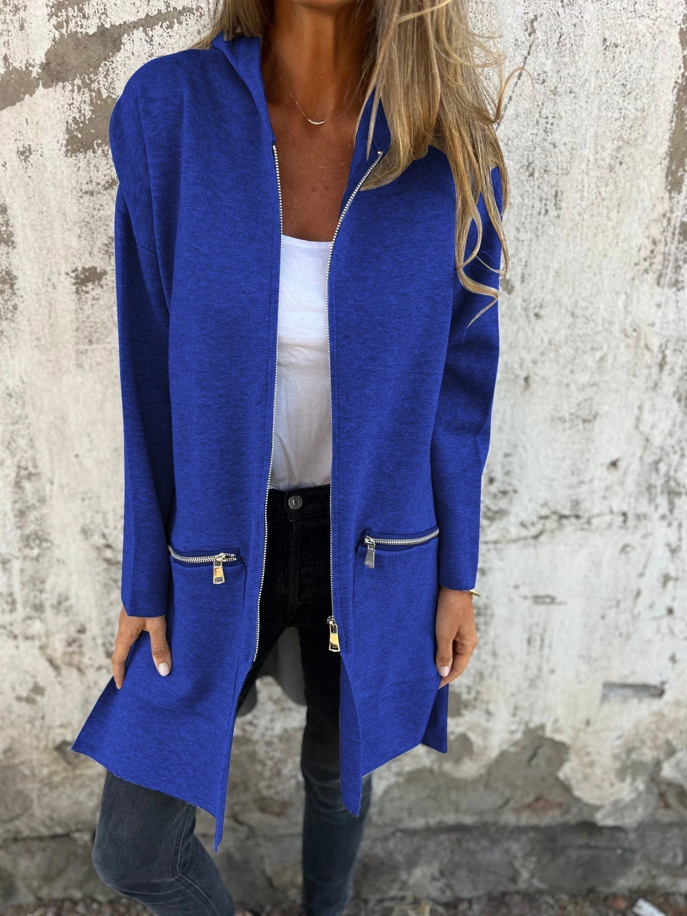 Women’s Open-Front Long Cardigan Coat