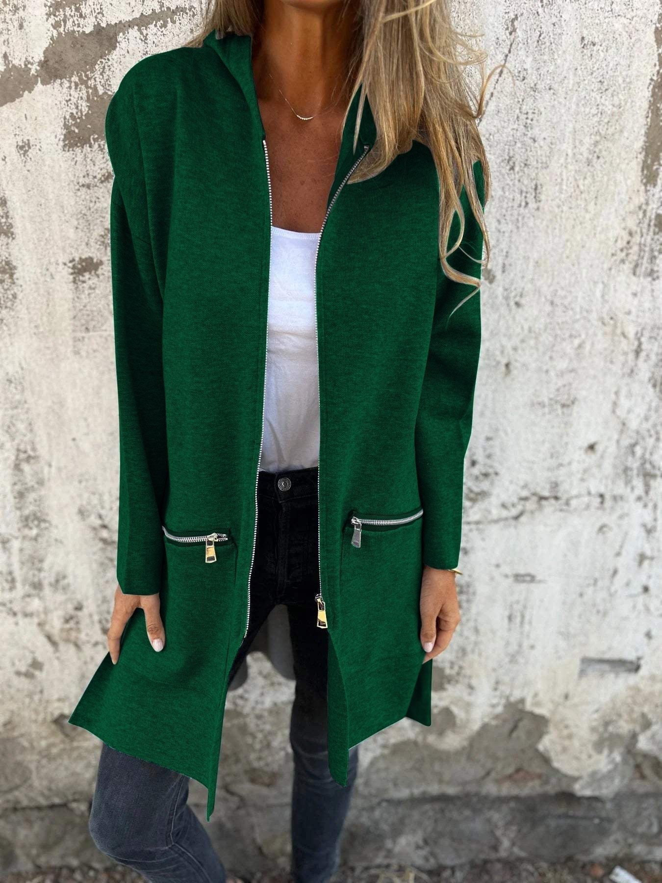 Women’s Open-Front Long Cardigan Coat