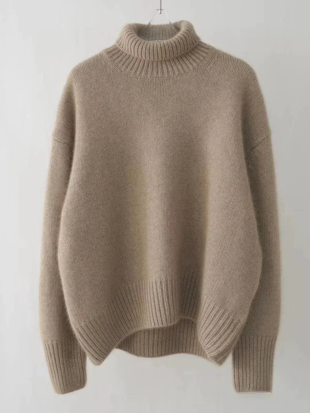 Soft Knit Turtleneck Sweater with Relaxed Silhouette