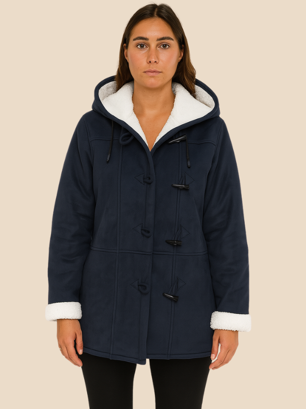 Women’s Hooded Sherpa-Lined Toggle Coat