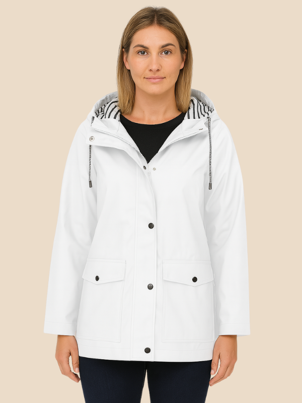 Waterproof Hooded Parka Jacket with Pockets