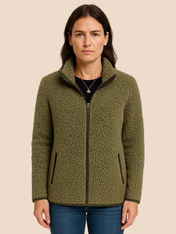 Women’s Soft Fleece Zip-Up Jacket with Pockets