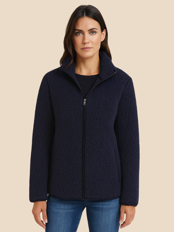 Women’s Soft Fleece Zip-Up Jacket with Pockets