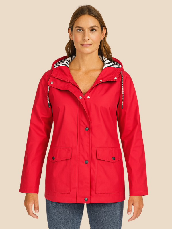 Waterproof Hooded Parka Jacket with Pockets