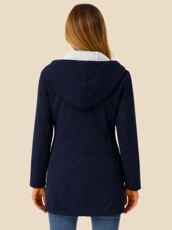 Women’s Hooded Sherpa-Lined Toggle Coat