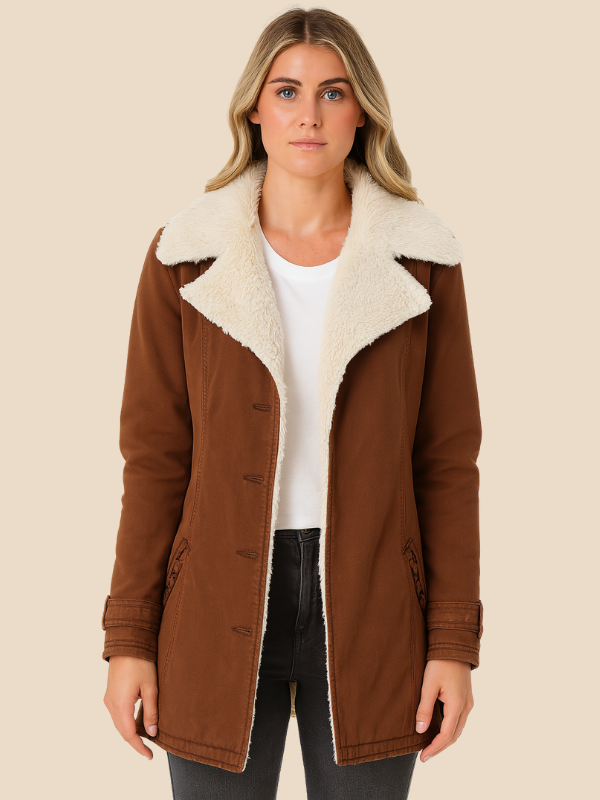 Corduroy Sherpa-Lined Button Front Jacket
