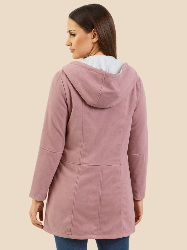 Women’s Hooded Sherpa-Lined Toggle Coat