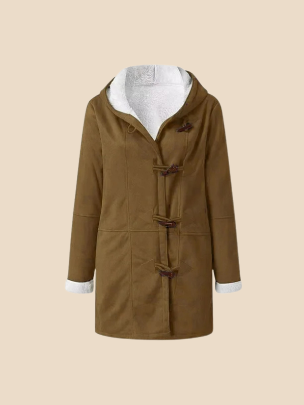 Women’s Hooded Sherpa-Lined Toggle Coat
