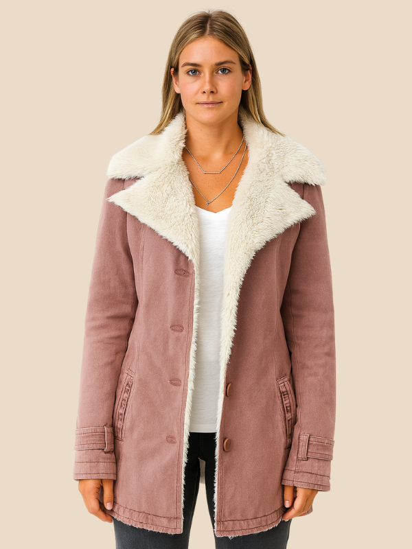 Corduroy Sherpa-Lined Button Front Jacket
