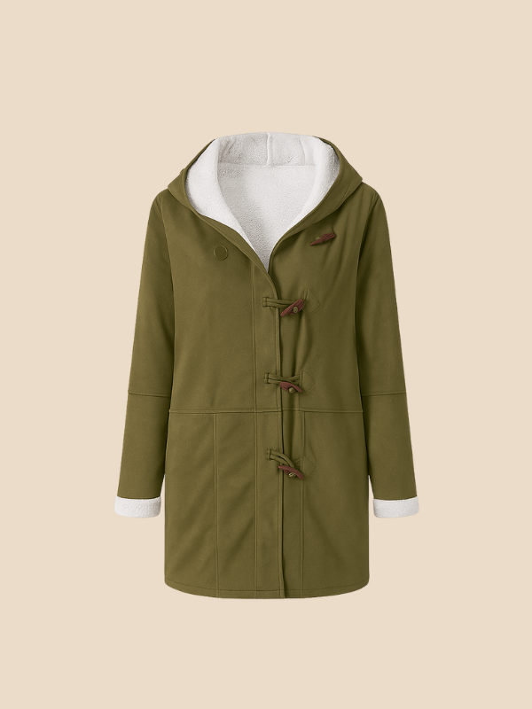Women’s Hooded Sherpa-Lined Toggle Coat