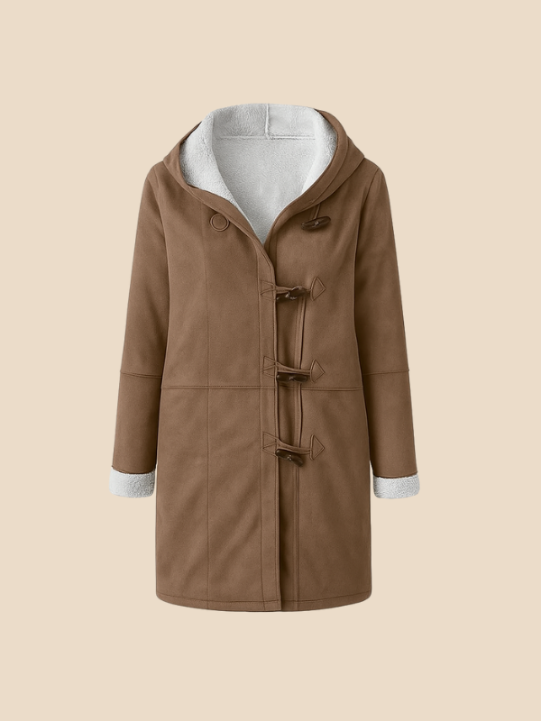 Women’s Hooded Sherpa-Lined Toggle Coat
