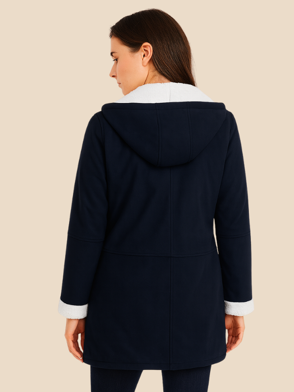 Women’s Hooded Sherpa-Lined Toggle Coat