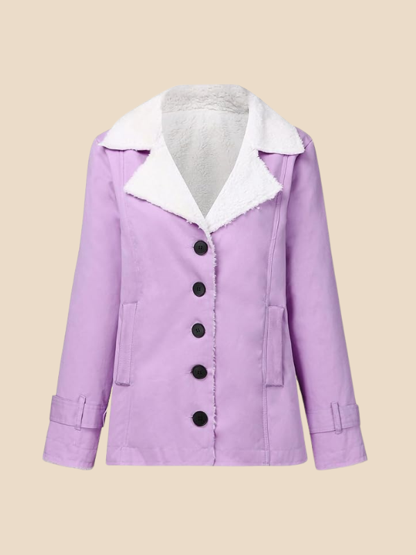 Corduroy Sherpa-Lined Button Front Jacket