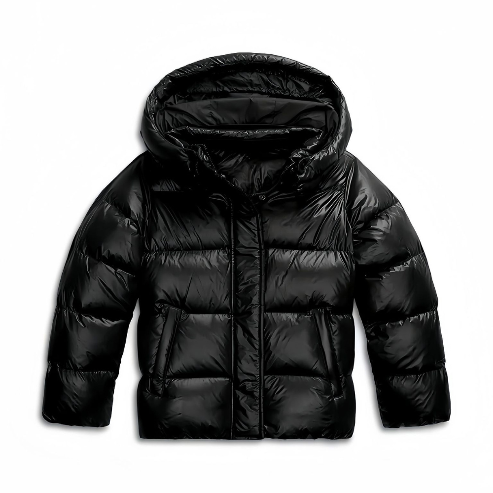 Women’s Shiny Hooded Lightweight Puffer Jacket