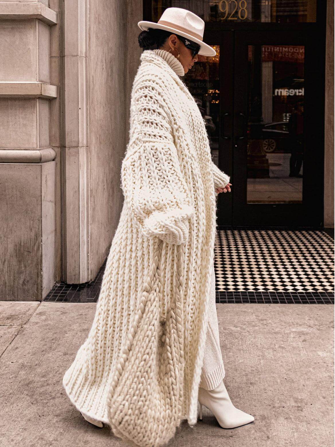 Long Chunky Knit Cardigan for Cozy Layering
