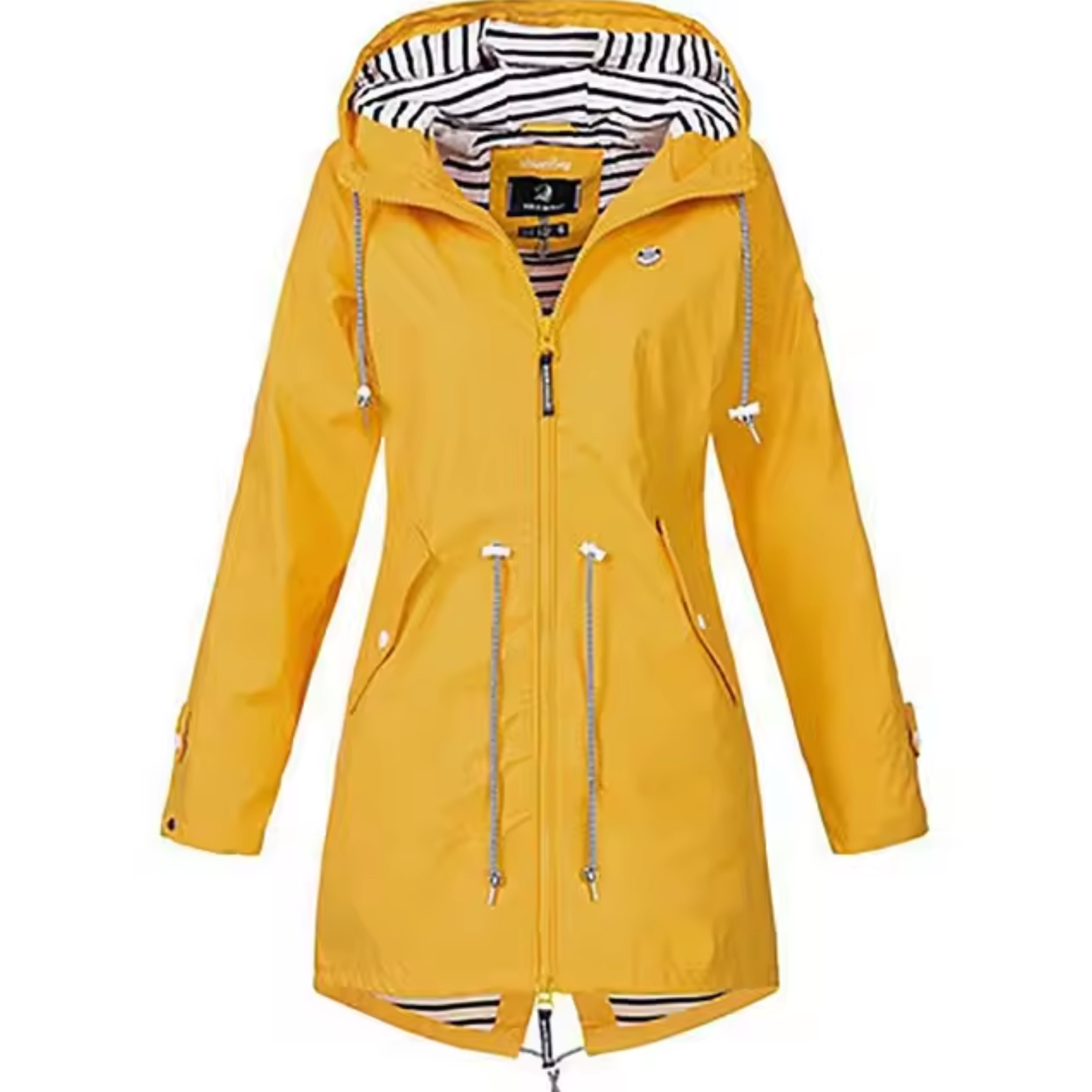 Long Hooded Zip Jacket for Stylish All-Weather Comfort