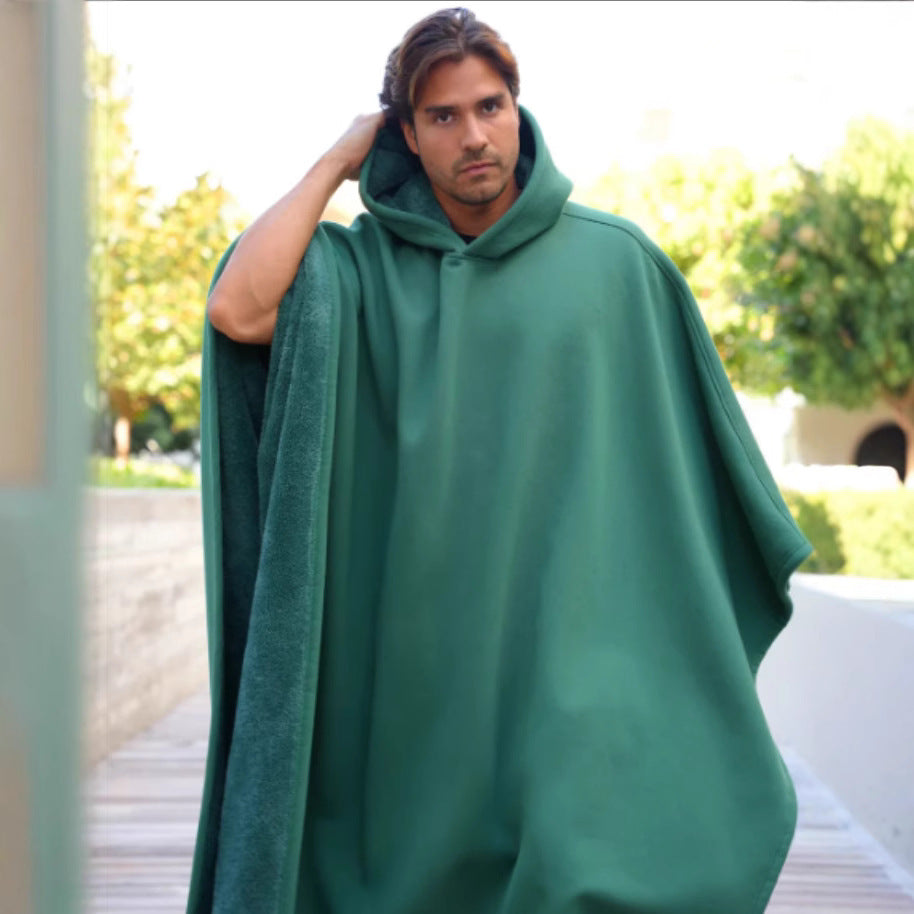Oversized Hooded Fleece Cloak – Ultra-Warm Cozy Cape for Effortless Style