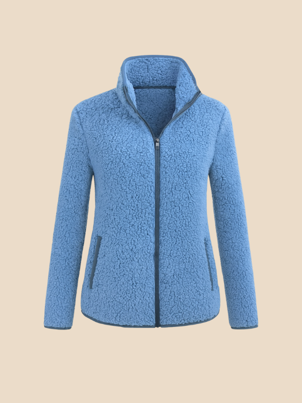 Women’s Soft Fleece Zip-Up Jacket with Pockets
