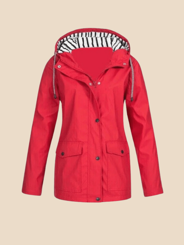 Waterproof Hooded Parka Jacket with Pockets