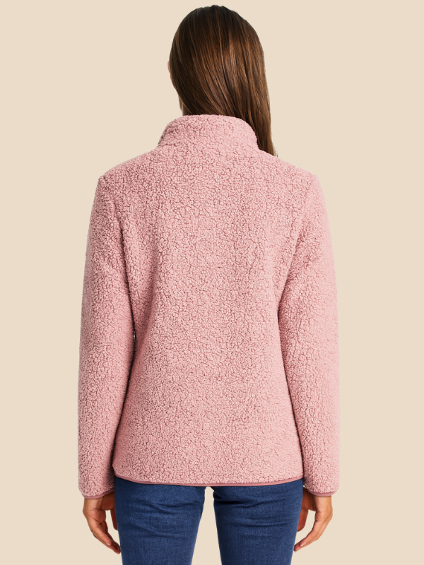 Women’s Soft Fleece Zip-Up Jacket with Pockets