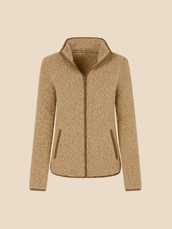 Women’s Soft Fleece Zip-Up Jacket with Pockets