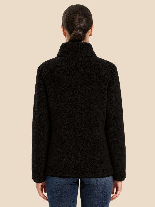Women’s Soft Fleece Zip-Up Jacket with Pockets