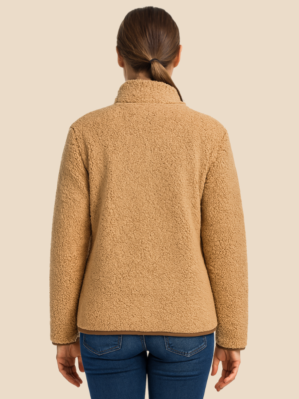 Women’s Soft Fleece Zip-Up Jacket with Pockets