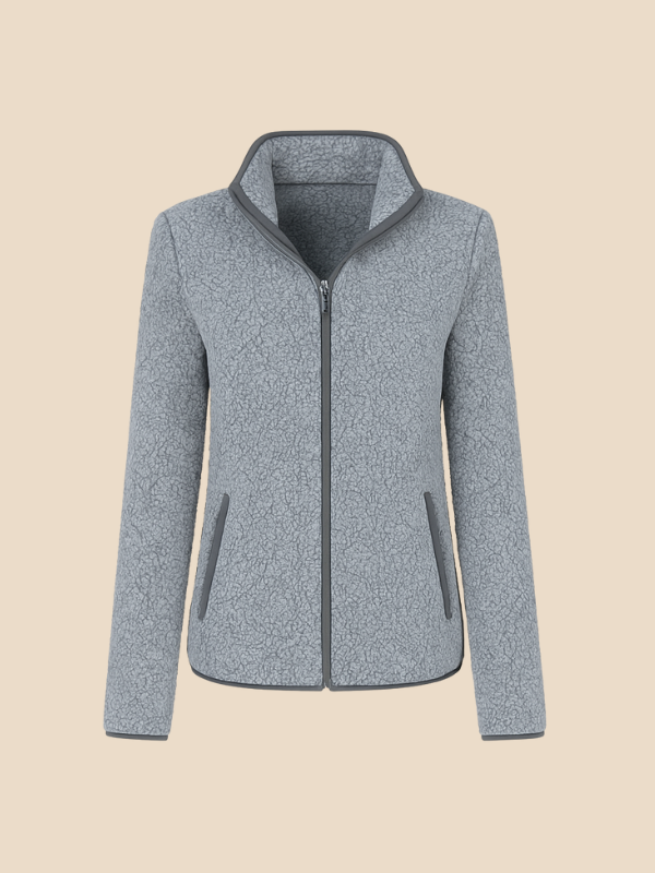 Women’s Soft Fleece Zip-Up Jacket with Pockets