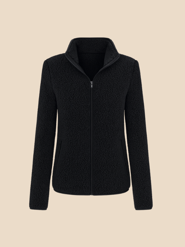 Women’s Soft Fleece Zip-Up Jacket with Pockets