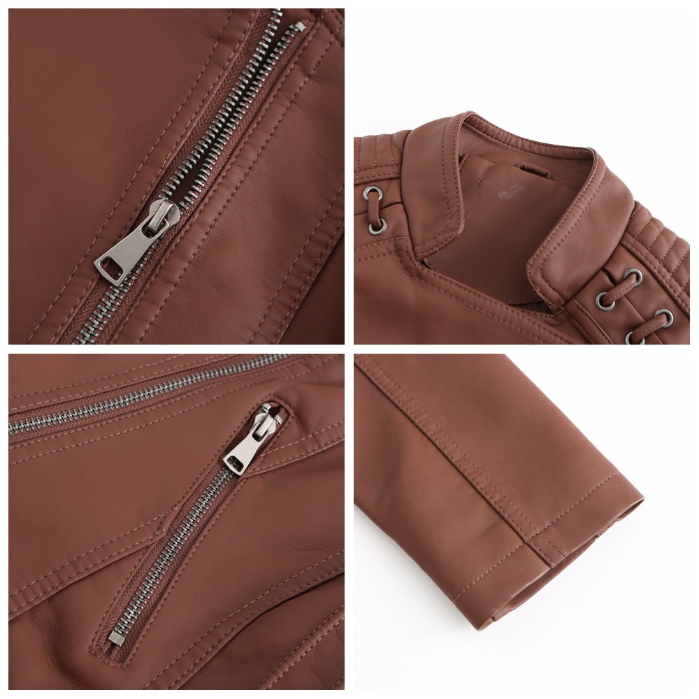 Women’s Stylish Faux Leather Moto Jacket