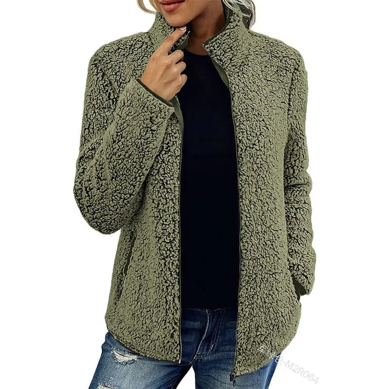 Soft Zip Front Fleece Jacket for Cozy Everyday Comfort