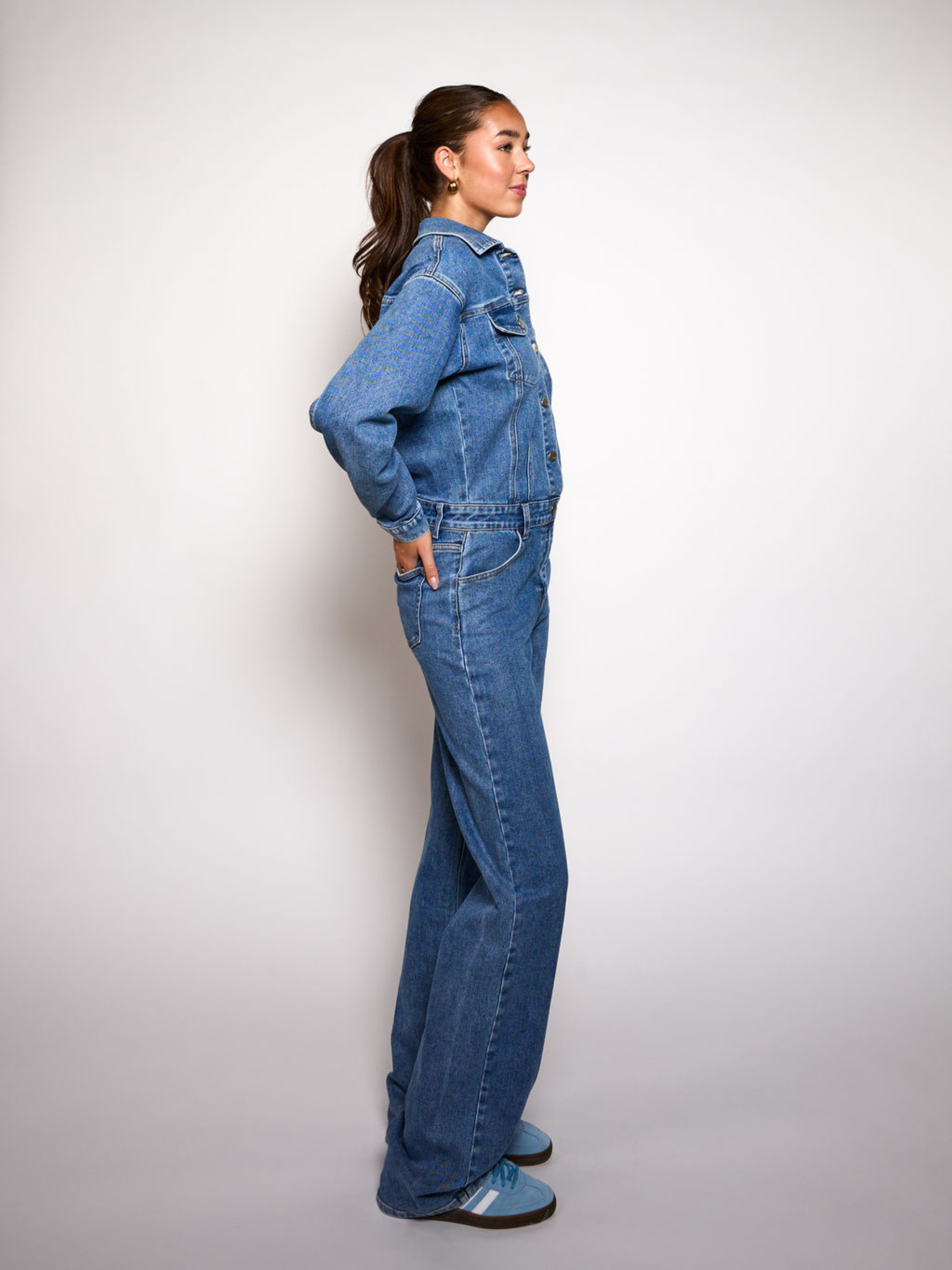 Relaxed Fit Denim Jacket and Jeans Set