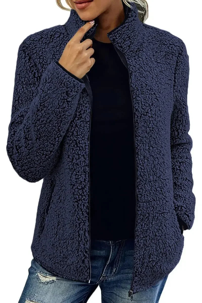 Soft Zip Front Fleece Jacket for Cozy Everyday Comfort