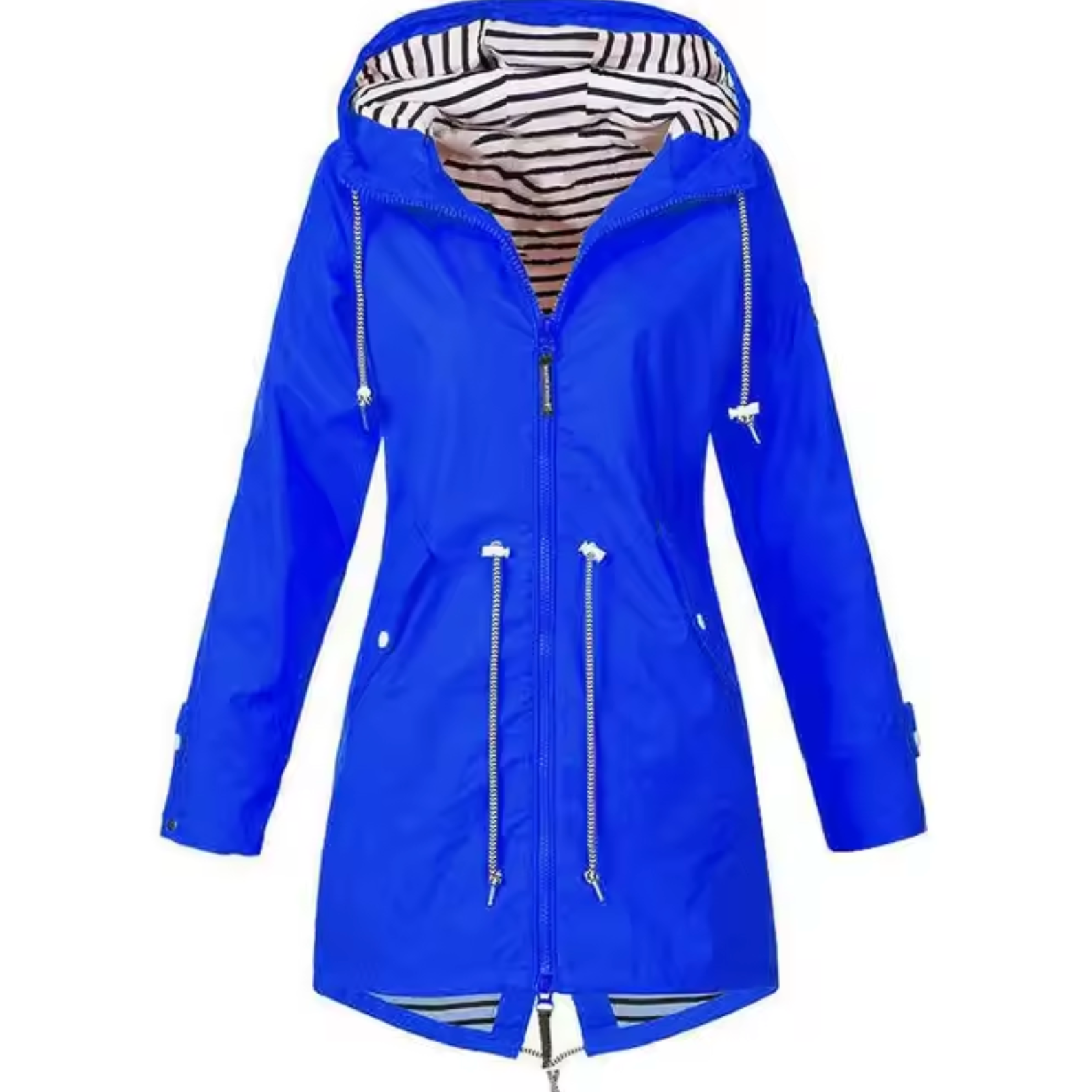 Long Hooded Zip Jacket for Stylish All-Weather Comfort