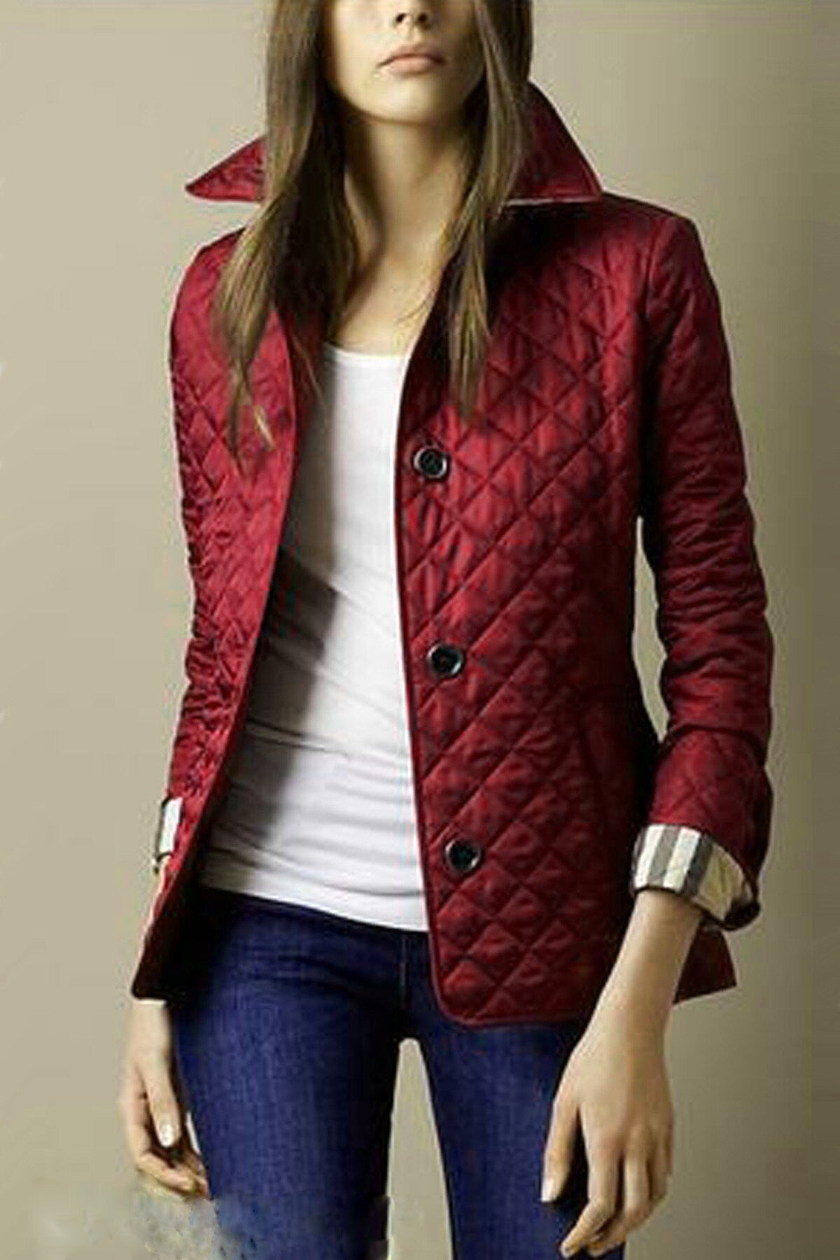 Women’s Lightweight Quilted Button Jacket