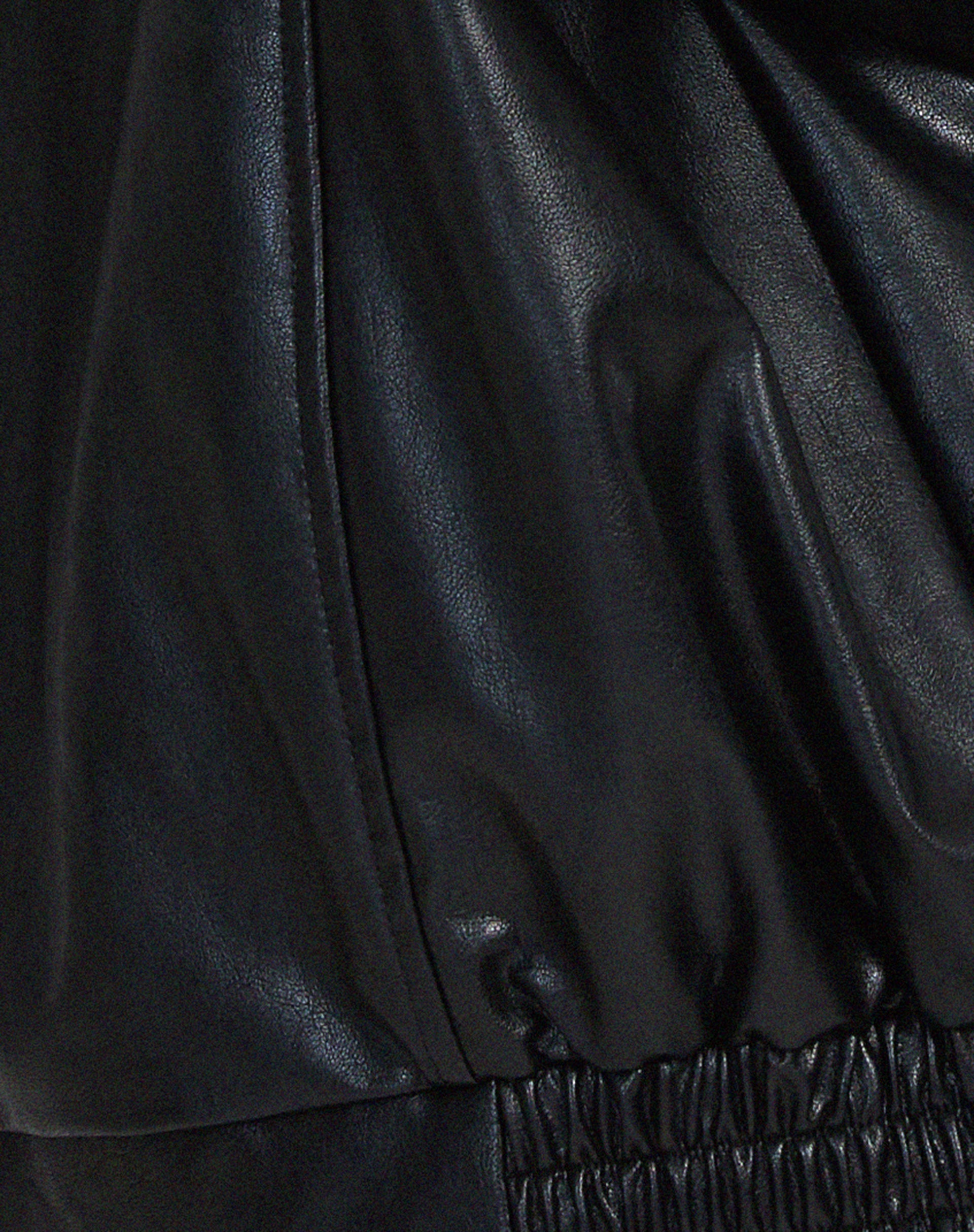 Women’s Oversized Faux Leather Bomber Jacket