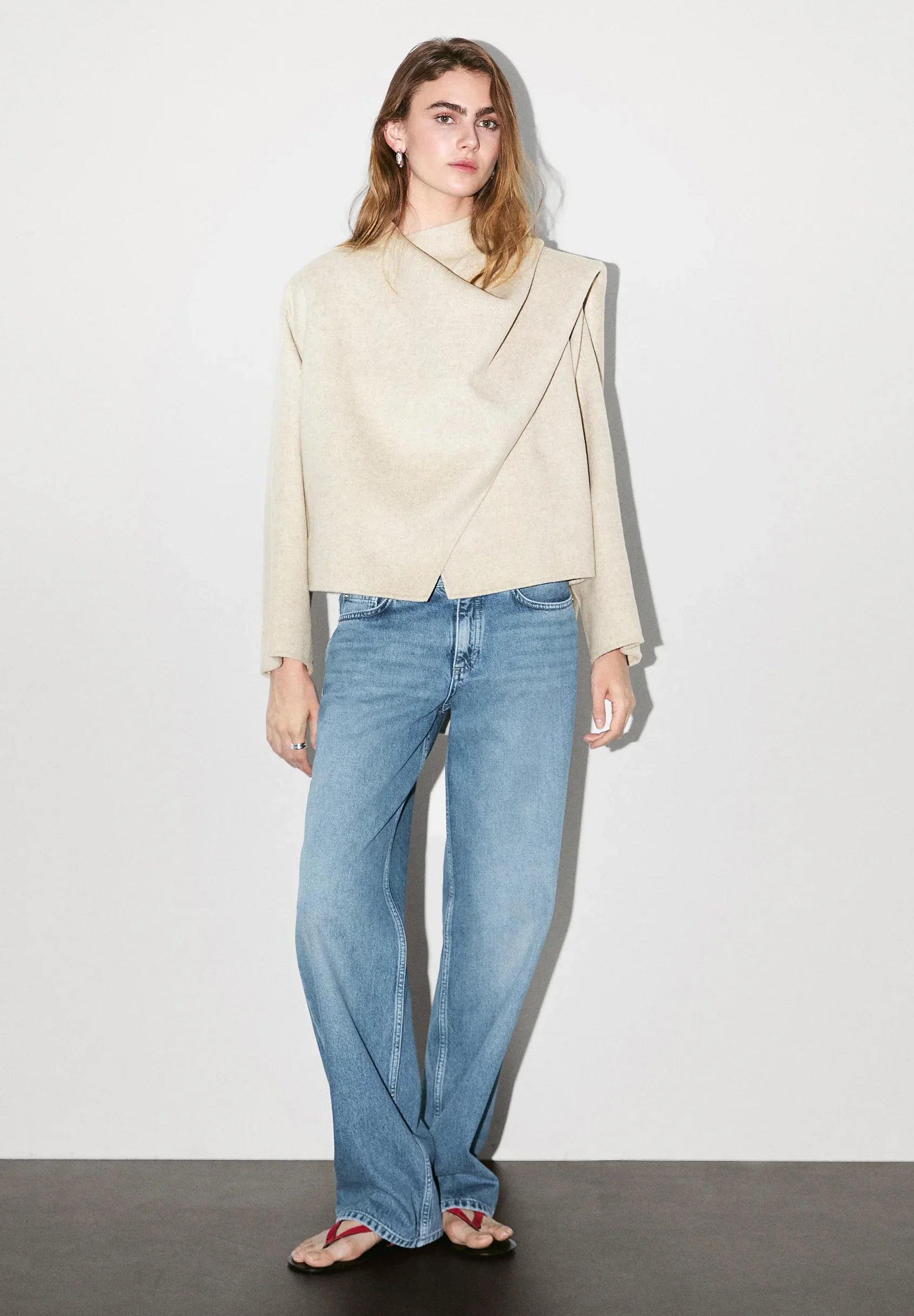 Minimalist High-Neck Soft Knit Sweater for Women
