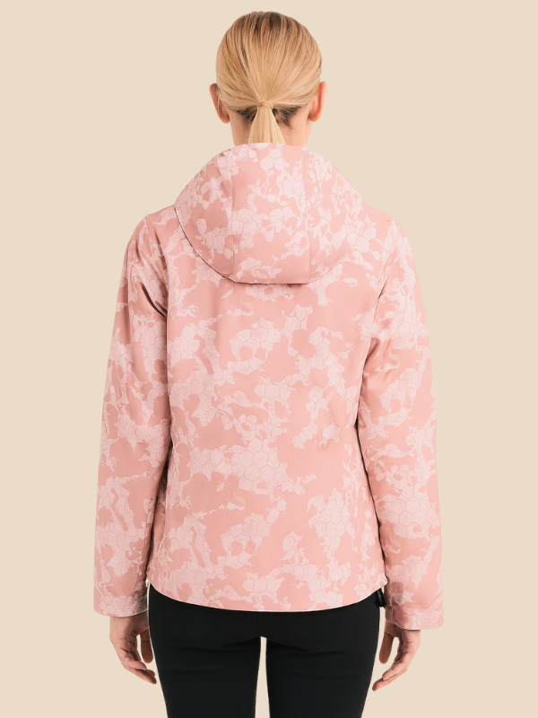 Waterproof Hooded Rain Jacket with Zipper Pockets