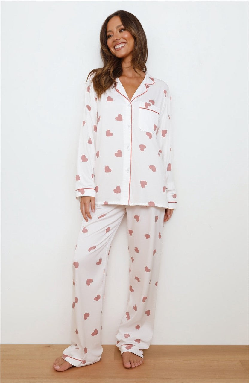 Soft Printed Button-Up Pajama Set