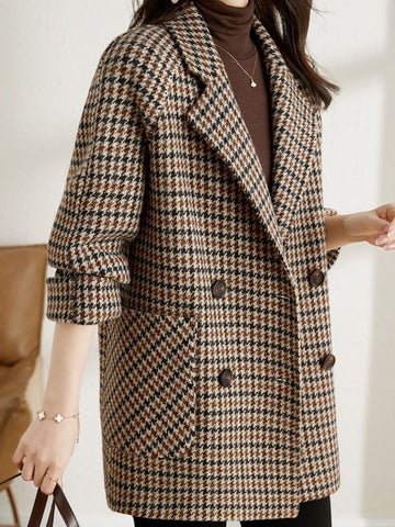 Women’s Classic Plaid Blazer Coat