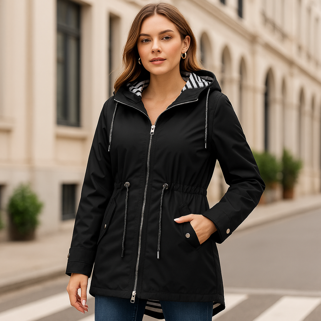 Women’s Waterproof Hooded Lightweight Rain Jacket