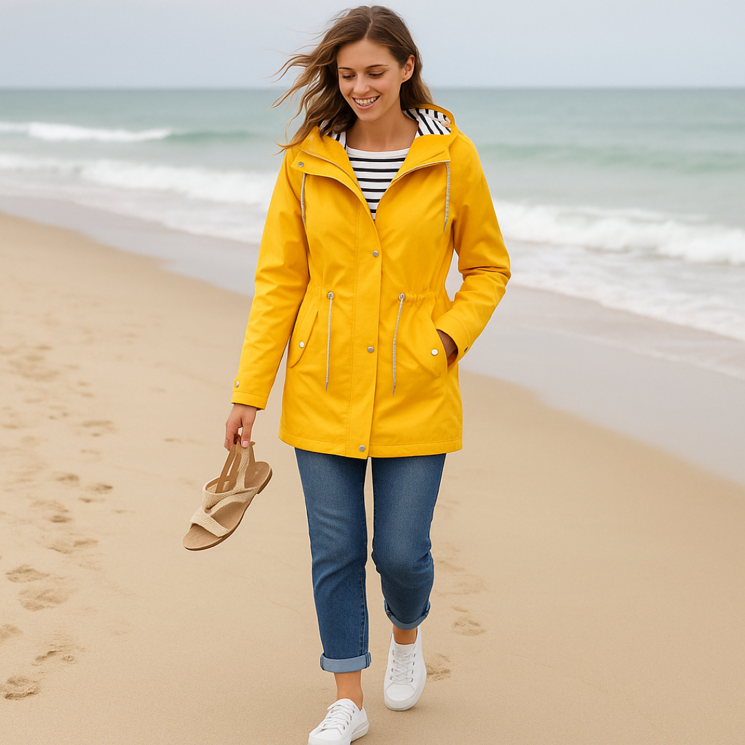Women’s Waterproof Hooded Lightweight Rain Jacket