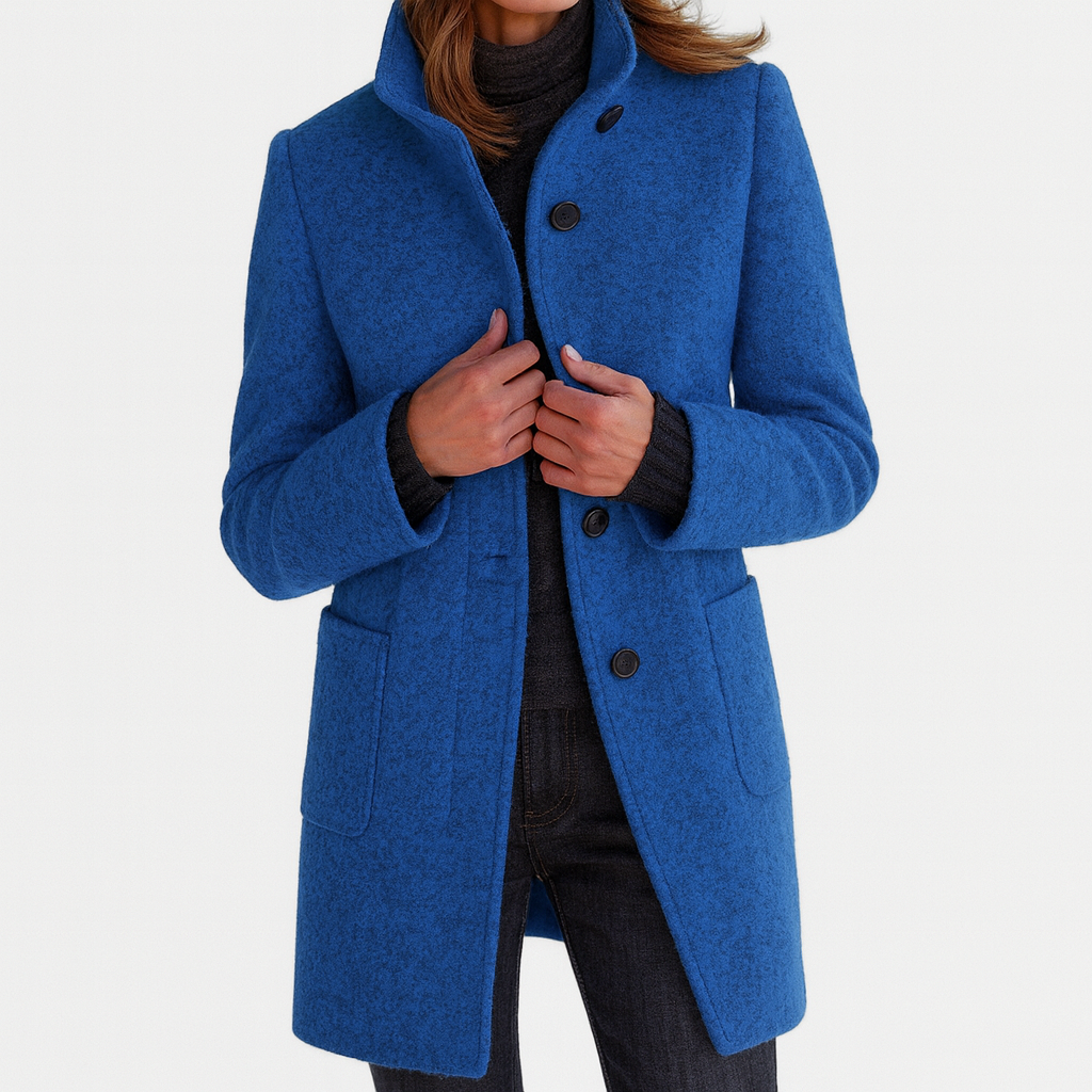 Classic Wool-Blend Single-Breasted Winter Coat